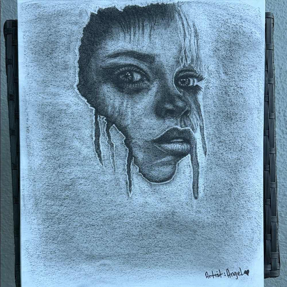 Charcoal Portrait Art Print